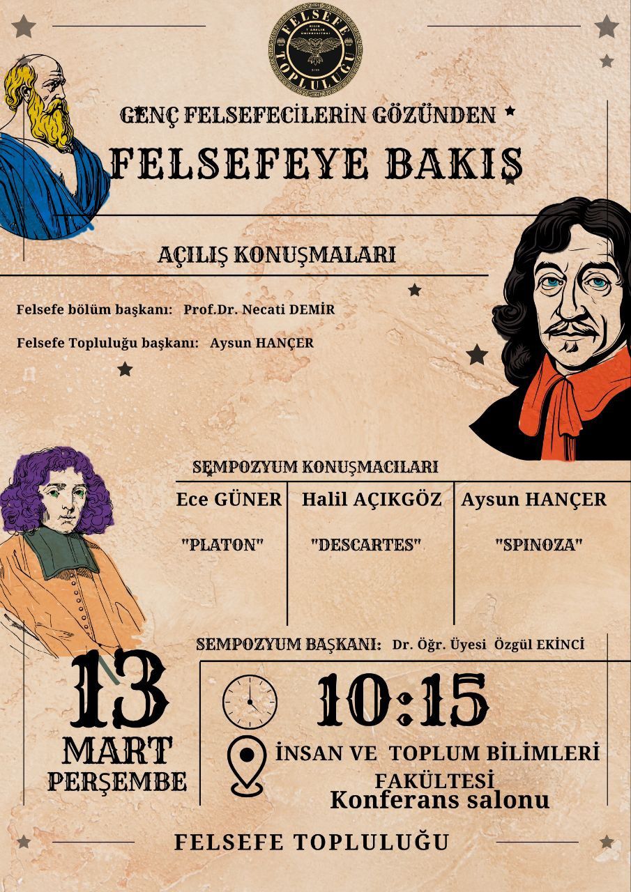 Genç Felsefecilerin Gözünden Felsefeye Bakış Sempozyumu Düzenlenecektir